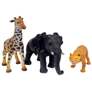 Green Rubber Toys Dyr - 3 Stk. - 18 Cm - Jungledyr - Green Rubber Toys - Onesize - Legetøjsdyr