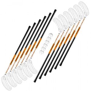 Floorball kit Unihoc Street 12 clubs & 6 Balls - 96 cm