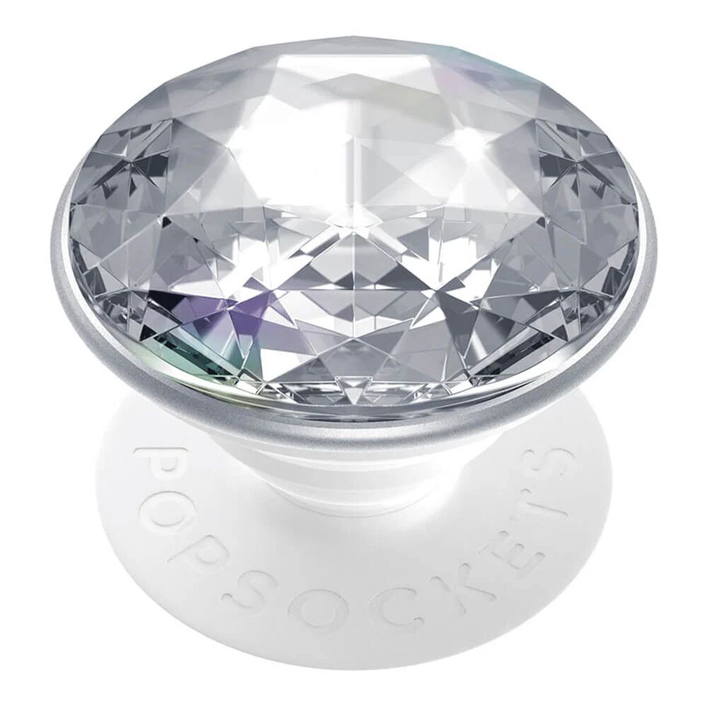 POPSOCKETS Disco Crystal Silver Premium Holder og Stand