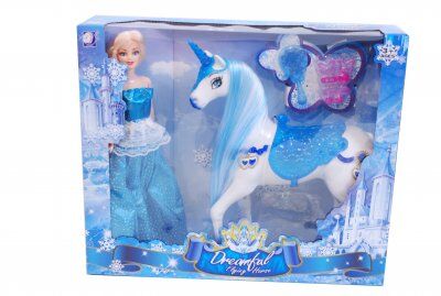 Alrico Doll med Unicorn 30 cm