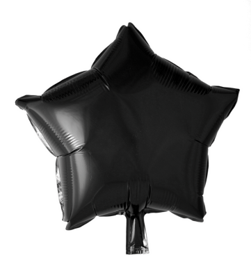 Hisab joker Folie ballon, stjerne, sort, 46 cm