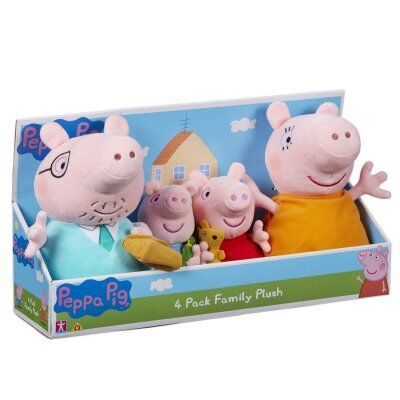 Peppa Pig Greta Gris Tøjdyr 4 stk Familie