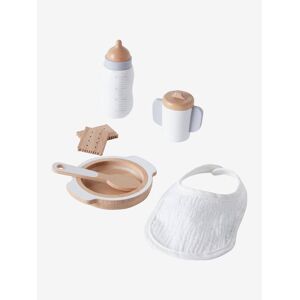 VERTBAUDET Conjunto de accesorios de comida para muñecas de madera FSC® blanco