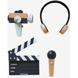 VERTBAUDET Kit de cineasta de madera FSC® gris medio liso con motivos