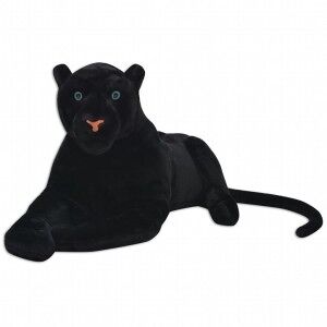 vidaXL Pantera De Peluche Grande Xxl Negra