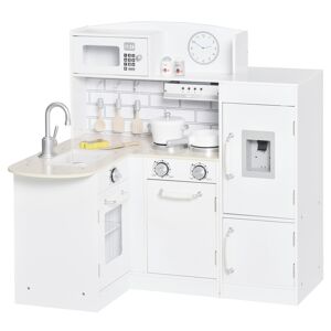 Homcom Cocina de juguete color blanco 86 x 64 x 84.5 cm