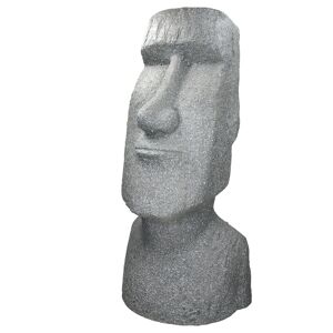 ECD Germany Estatua Moai Isla de pascua Rapa Nui Tiki gris 38 x 32 x 78 cm