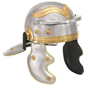 vidaXL Réplica de casco de soldado romano rol en vivo acero plateado