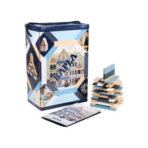 Kapla Juego de construcción  caja 200 tablillas azules y color madera