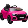 Homcom Coche Eléctrico Infantil +3 Años Licencia Audi RS Q8 con Batería 6V Mando a Distancia Música MP3 Bocina y Luces 101x62x51 cm Rosa Aosom.es