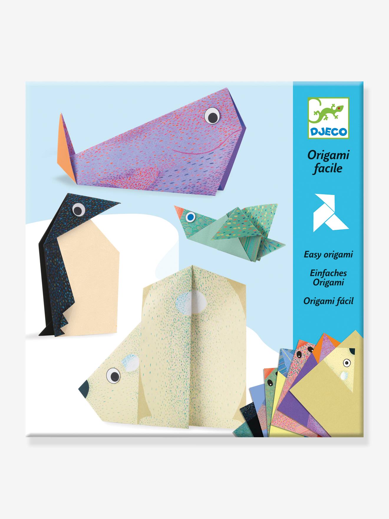 Origami fácil - Los Animales Polares DJECO azul
