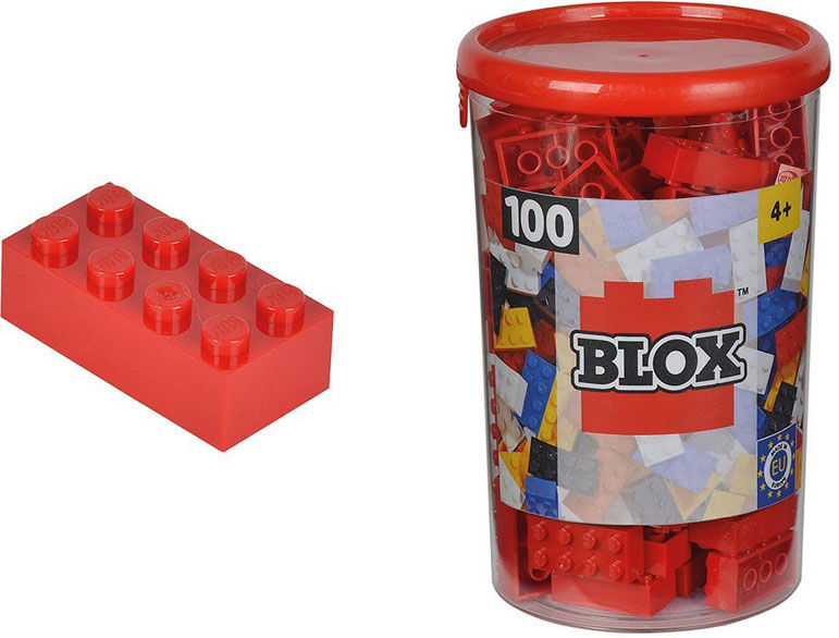 Simba Juego de construcción  Blox-puede 100 bloques rojo