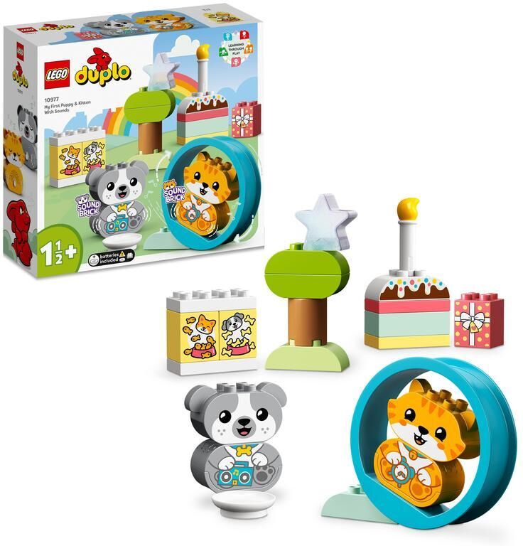 LEGO® DUPLO Mis Primeros Cachorrito y Gatito con Sonidos 10977