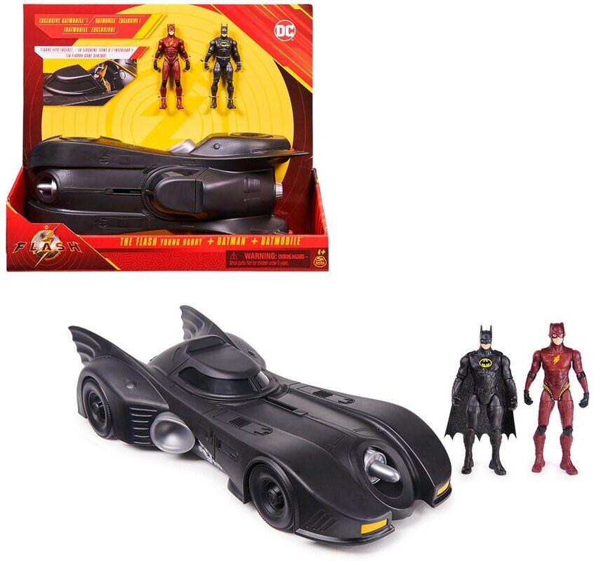 Spin Master Batmovil con figuras Flash y Batman 10 cm