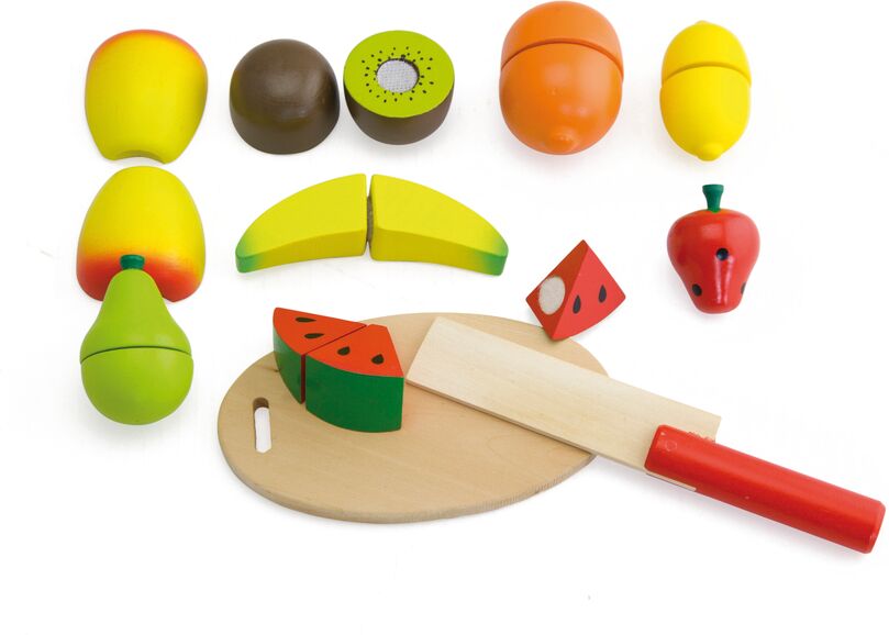 Andreu Toys Frutas de madera para aprender a cortar 10 unidades