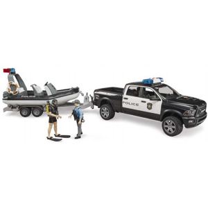 RAM 2500 Police Pickup with trailer Bruder Pelastusajoneuvot 02507