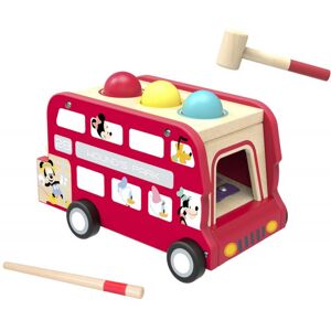 Mickey Bus en bois 2 en 1 : Xylophone et tape balle