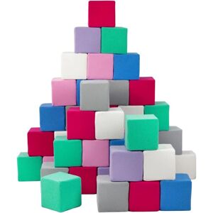 Pyramide - lot de 45 grand blocs - blanc, vert, bleu, rouge, rose clair, gris, violet