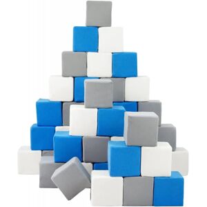 Pyramide - lot de 45 grand blocs - blanc, bleu, gris