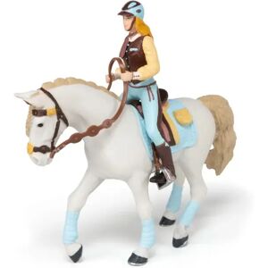 Figurine Cheval de la cavalière fashion bleue - Papo