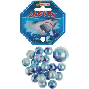 Jeu de 20 billes et 1 calot - Requin - Kim Play