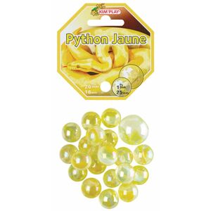 20 billes 16mm et 1 calot 25mm - Python jaune