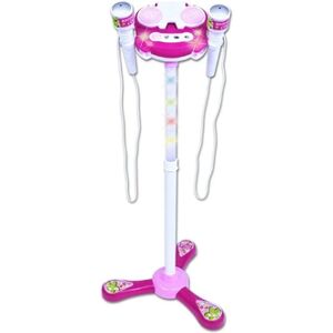 Bontempi microphone de scène avec son blanc / rose 89 cm - Publicité