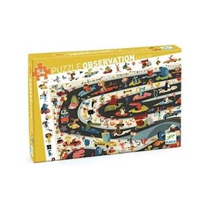 Djeco Puzzle enfant Rallye Automobile 54 pièces - Publicité