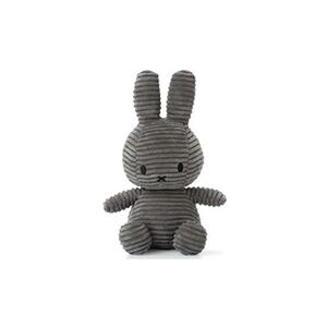 Miffy Peluche lapin velours côtelé 24 cm Gris - Publicité