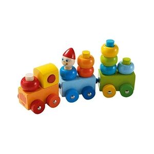 HABA train de jouets empilables 32 cm junior en bois 17 pièces - Publicité