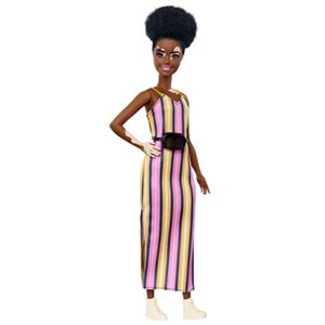 Barbie Poupée Fashionistas avec robe longue rayée Modèle aléatoire - Publicité