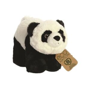 Aurora peluche Eco Nation panda 23 cm en peluche noir/blanc - Publicité