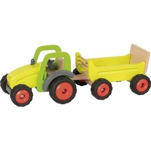Goki tracteur avec remorque 45 x 16 cm bois jaune 2-pièces - Publicité
