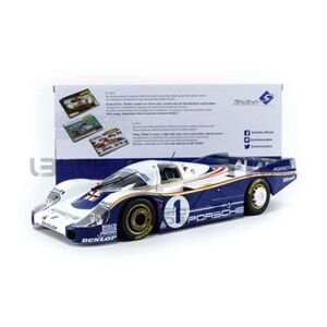 Solido Voiture Miniature de Collection 1-18 - PORSCHE 956 LH - Winner Le Mans 1982 - White / Blue / Red - 1805501 - Publicité