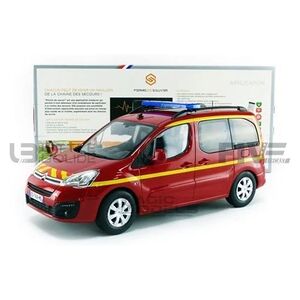 Norev Voiture Miniature de Collection 1-18 - CITROEN Berlingo - Pompiers 2017 - Red / Yellow - 181641 - Publicité