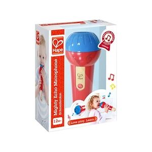 Hape Microphone à résonnance en bois Rouge et Bleu - Publicité