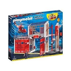 PLAYMOBIL City Action 9462 Caserne de pompiers avec hélicoptère - Publicité