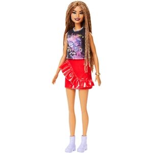 Barbie Poupée Fashionistas avec jupe volant rouge - Publicité