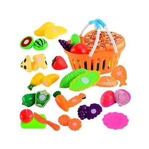 GENERIQUE 24Pcs Enfants Pretend Jeux de Rôle Cuisine Fruits Légumes Nourriture Jouet Set Coupe-Cadeau Gjj124 - Publicité