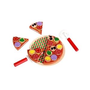 GENERIQUE Pizza Jouets En Bois Alimentation Simulation Cuisine Arts de La Table Enfants Cuisine Pretend BT126 - Publicité