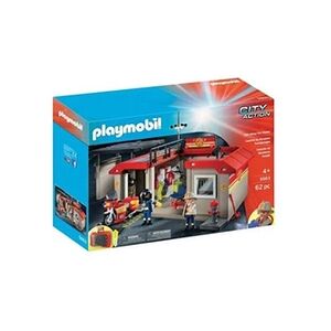 PLAYMOBIL - 5663 - Caserne de Pompiers Transportable - Publicité