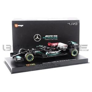 Bburago Voiture Miniature de Collection 1-43 - MERCEDES-AMG W12 EQ Power - 2021 - Black / Green - 38058B - Metal - Publicité