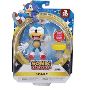 Jakks Pacific Sonic The Hedgehog - Figurine articulée 11 cm - Personnage Classique Sonic + Ressort - Publicité