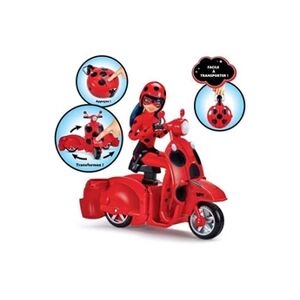 Bandai Scooter Miraculous Switch'n go + poupée articulée Ladybug Lucky Charm 26 cm - P50668 - Publicité