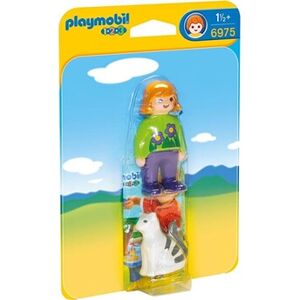 - Playmobil 1.2.3. - 6975 - Femme avec chat - Publicité