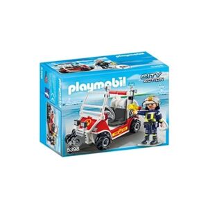 PLAYMOBIL 5398 Chef des Pompiers avec voiturette - - Publicité