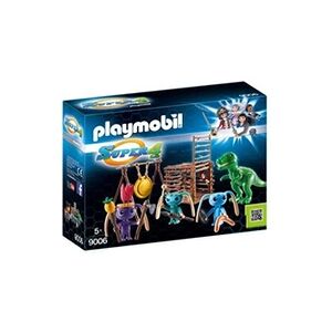 PLAYMOBIL super4 9006 tribu d'alien avec bébé tyrannosaure - Publicité