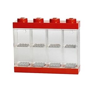 Lego vitrine 8 mini figurines 19,1 x 18,4 cm polypropylène rouge - Publicité