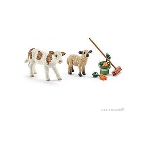 Schleich Farm Life - Poetsset Met Kalf En Schaap 41422 - Publicité