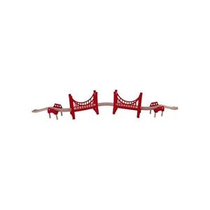 Hape plate-forme en bois double suspendue rouge - Publicité